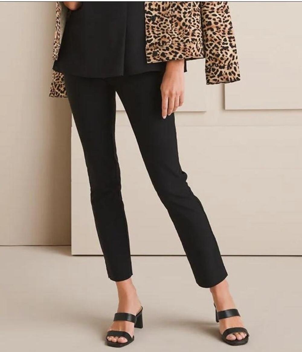 CHICO'S Black Crop Trouser Pant Chico's Size 2, US 12